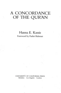 A Concordance of the Quran